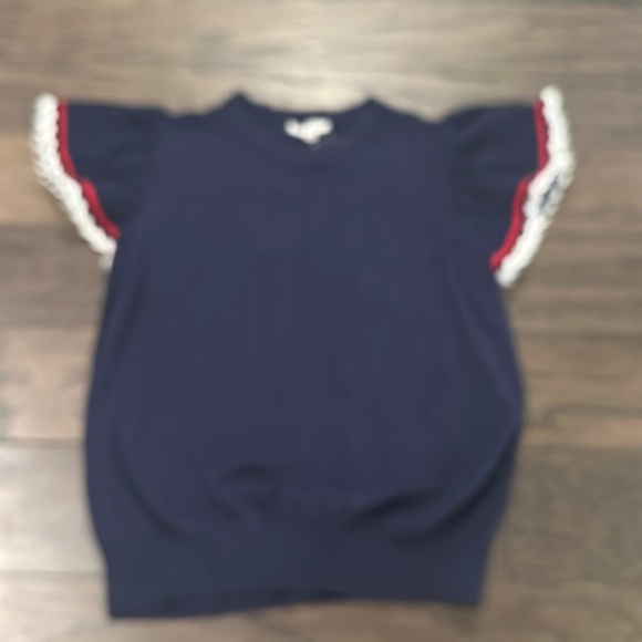 THML Navy Sweater with Red and White Accents - Picture 6 of 9